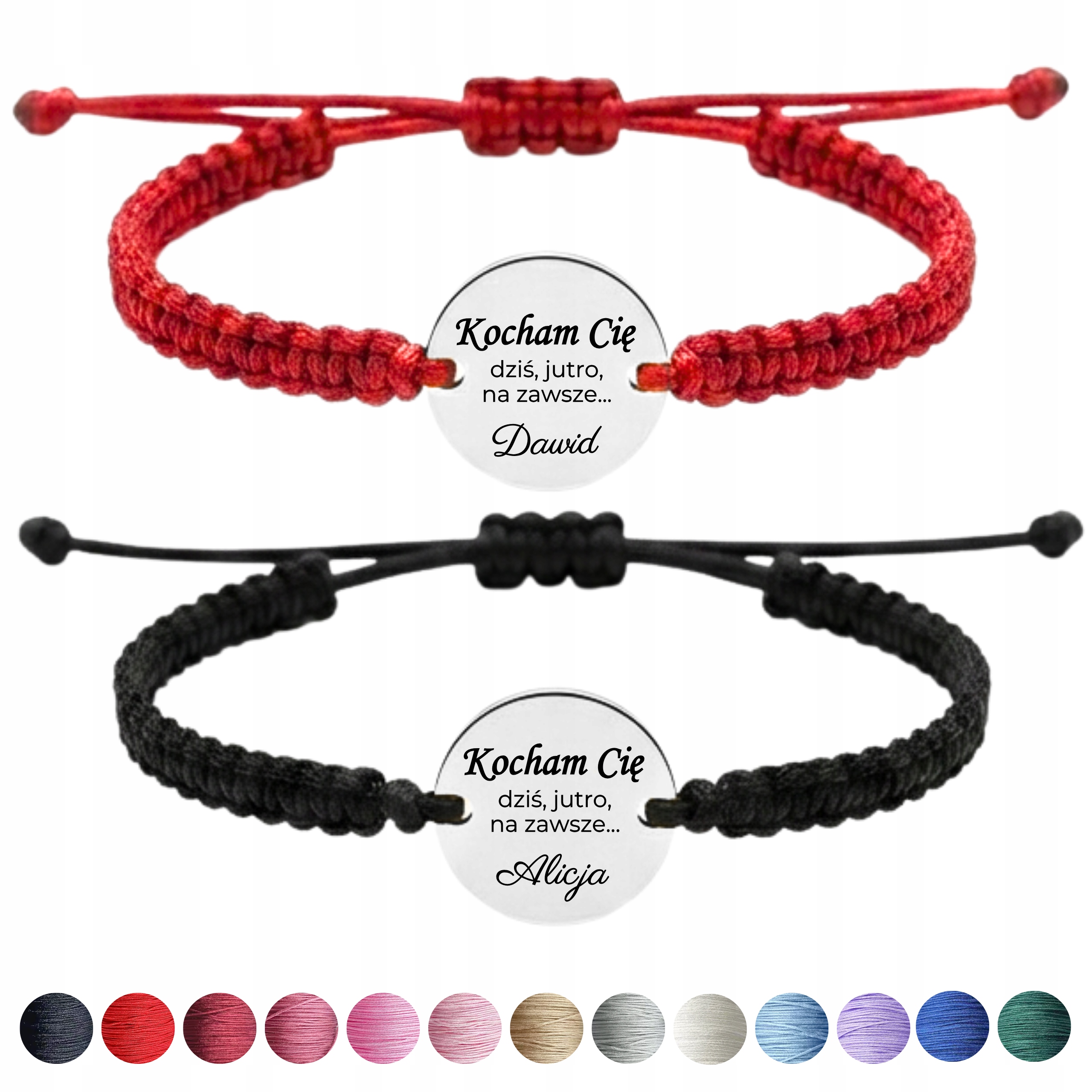 Stříbrné Náramky pro páry s Vaším Gravírem Matching jako Dárek k Valentýnu