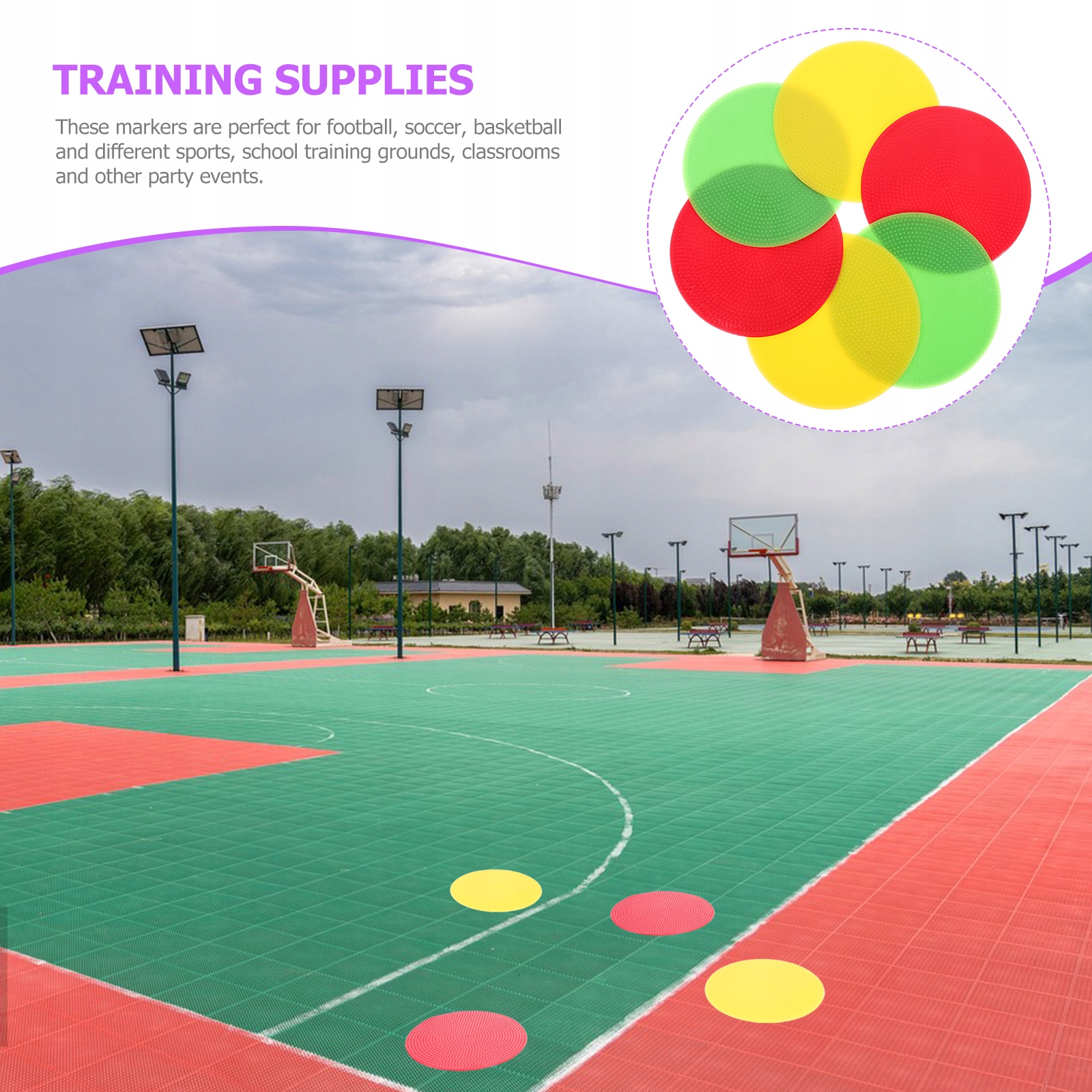 6 SZT. DYSKÓW DO TRENINGU PIŁKI NOŻNEJ Marka bez marki