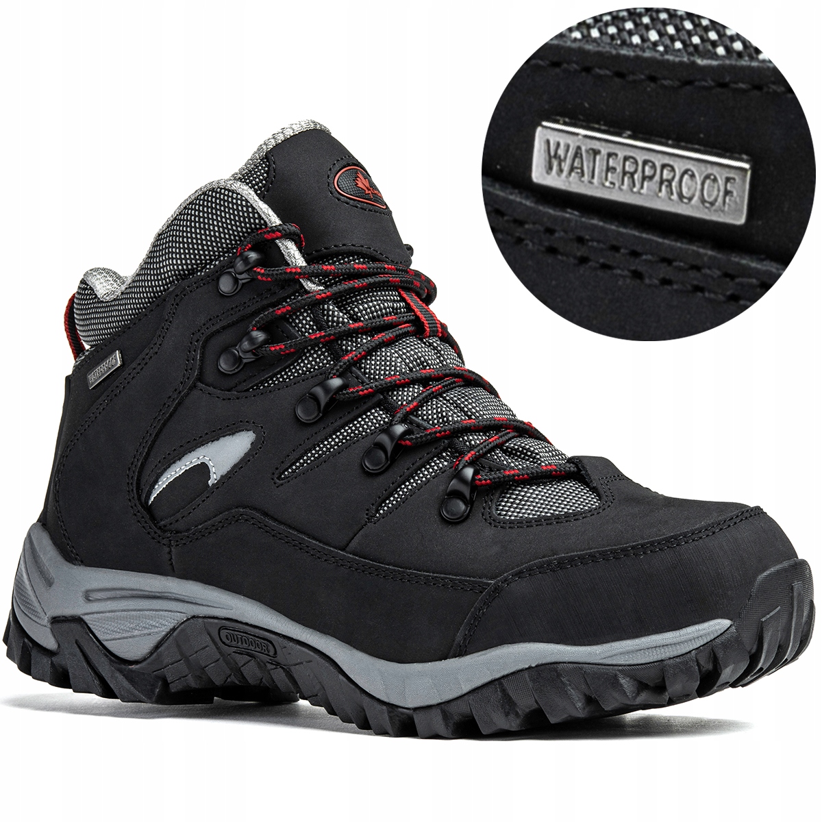 Buty trekkingowe Wodoodporne turystyczne Skórzane górskie mocne Vemont 44