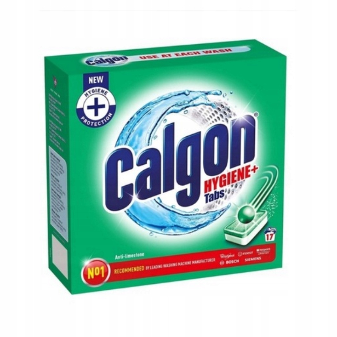 Tabletki Do Zmiękczania Wody Czyszczenie Pralki Calgon Hygiene + 17szt x3 EAN (GTIN) 3059940049447