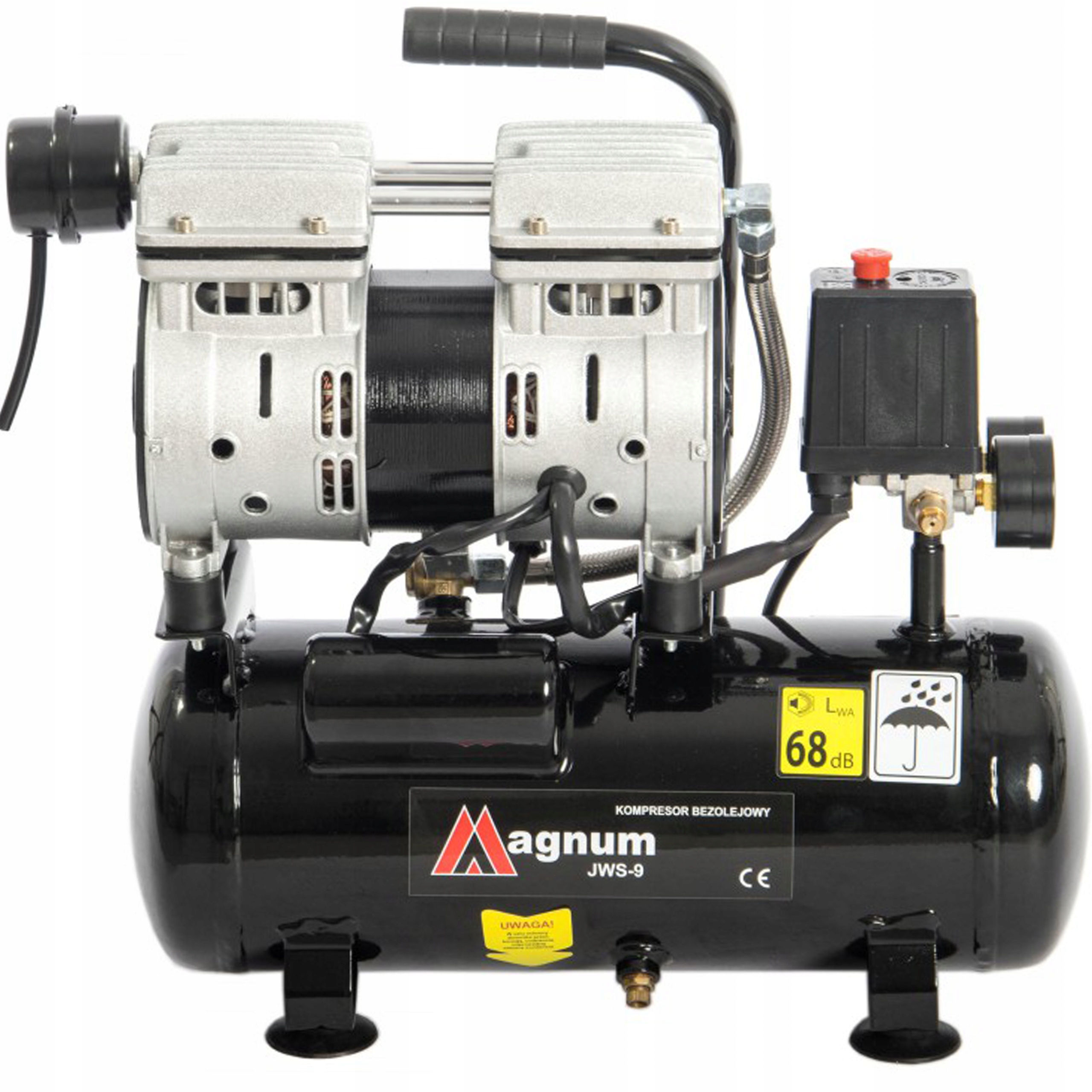 Bezolejový kompresor Magnum JWS-9 9L 550 W 110 l/min 8 bar tichý