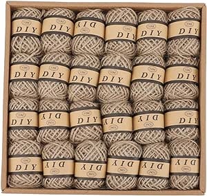 Jutový provázek Diy přírodní lano na balení dekorace 24ks-10m