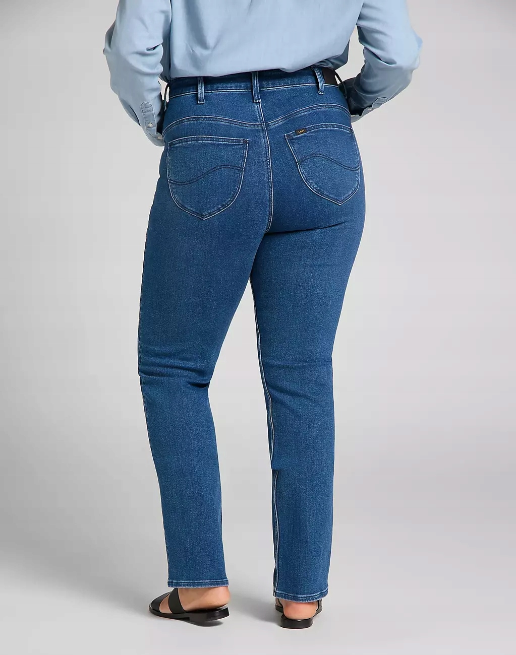 Dámské rovné džíny Lee Classic Straight Plus MID Evita L32JPVYW 30/31