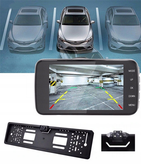 REJESTRATOR JAZDY SLIM KAMERA tyl w RAMCE 16GB Color black