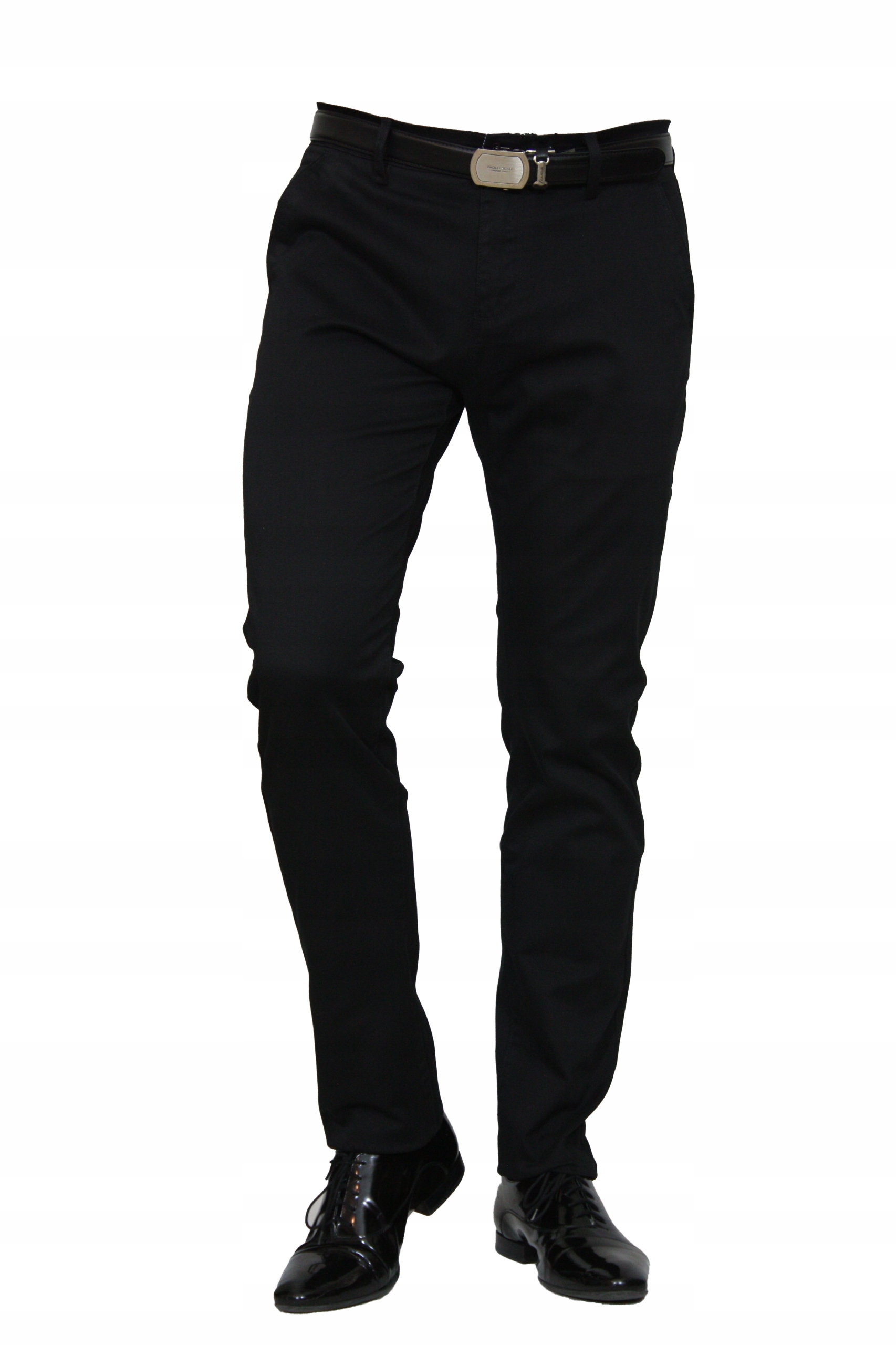 Pánské Návštěvní Kalhoty Chinos (černé) W39 L36, obvod pasu 102-104 cm