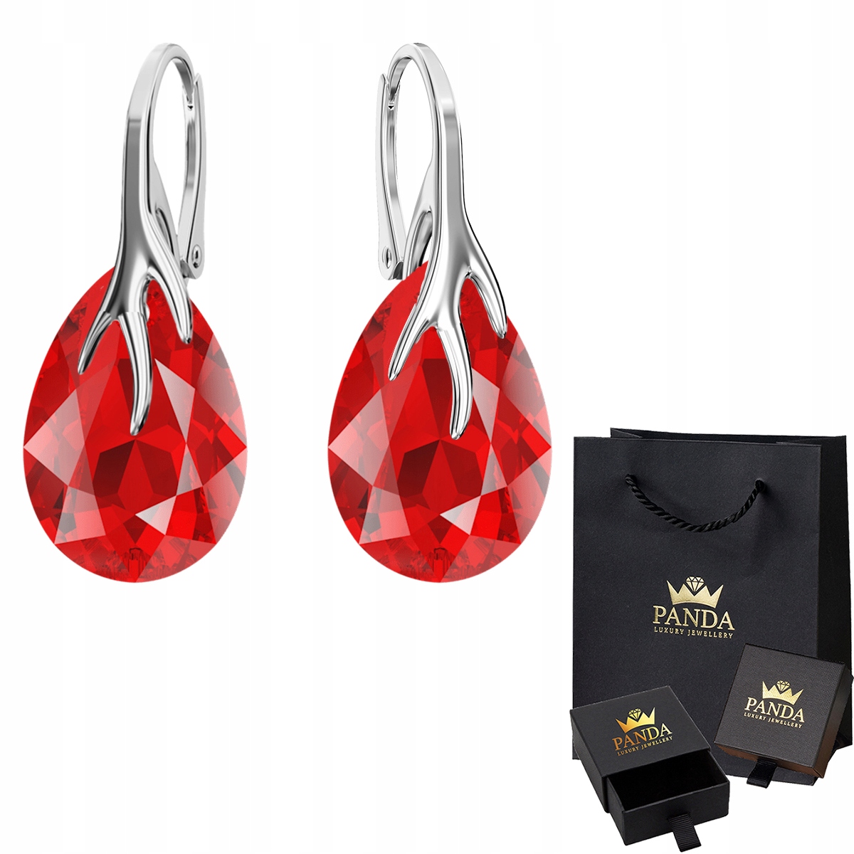 

Cudne Srebrne Kolczyki Pazury Swarovski Srebro 925