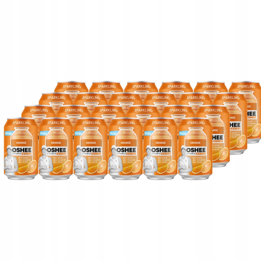 Oshee Vitamin Water Sparkling pomarańcza 330 ml x 24 sztuki