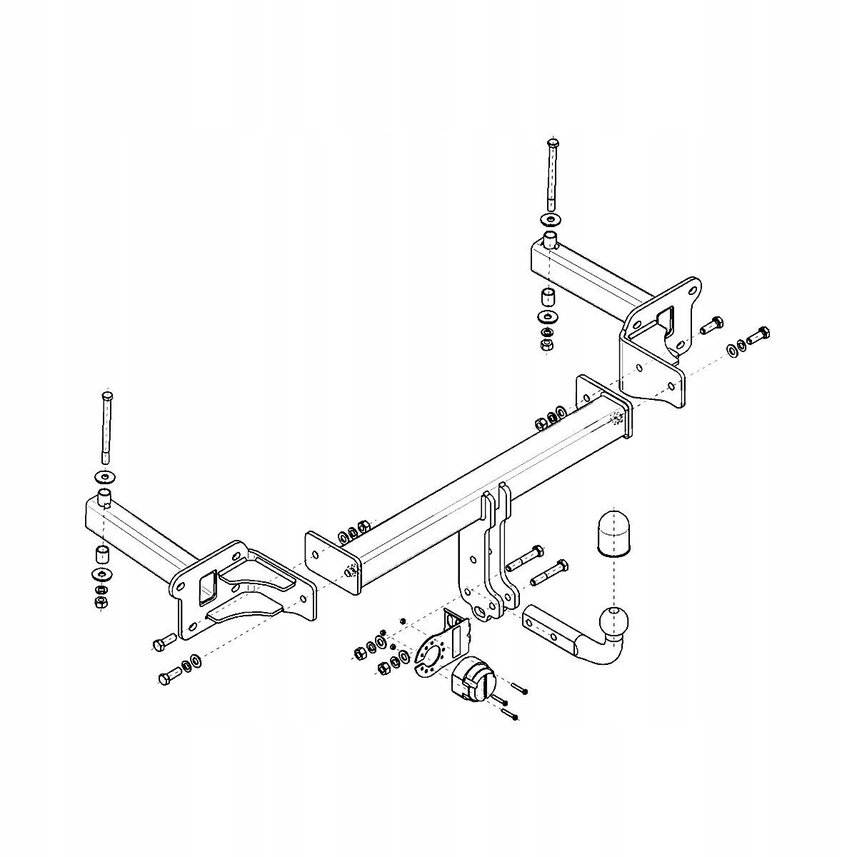 Hak holowniczy Subaru Tribeca SUV 05-14 MODUŁ WIĄZKA 13 PIN GRATIS Nowy Producent Steinhof
