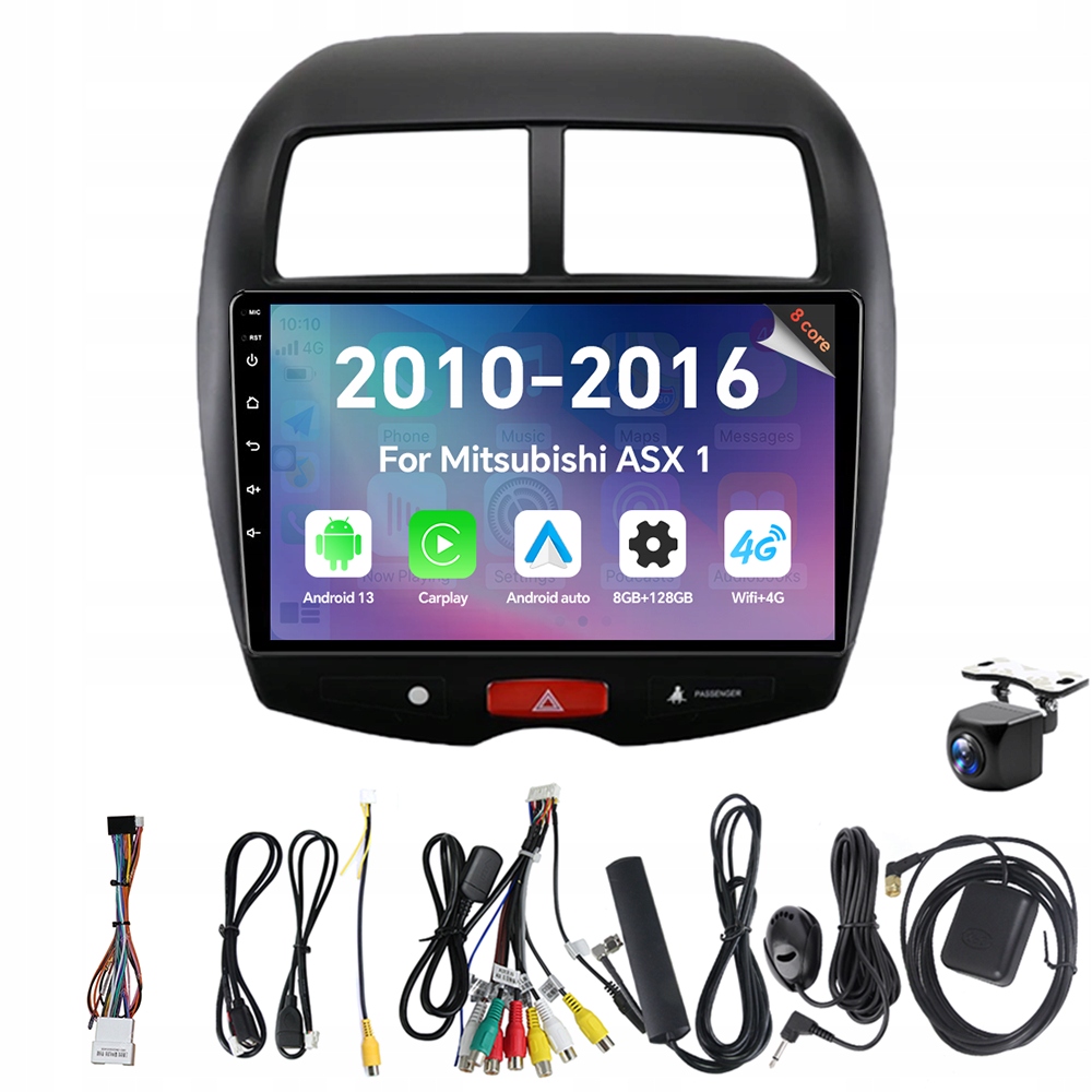 Autorádio Eunavi 2Din s Androidem 13 a 2013 pro Mitsubishi Asx 1 2010-2011 s Rds