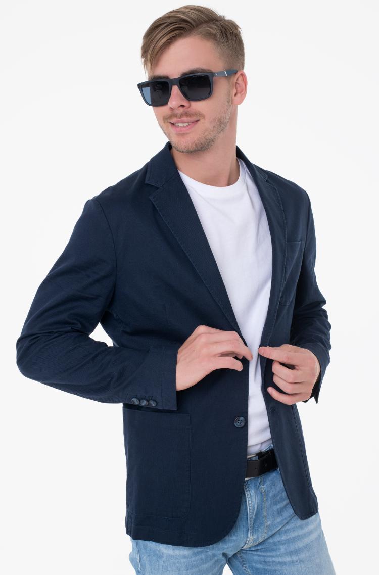 Tmavě Modrá Bunda Sako S Kapsami (L)