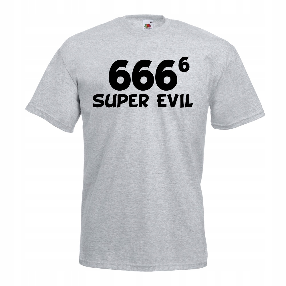 

Koszulka śmieszna 666 evil diabeł prezent S szara