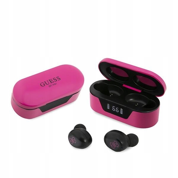 Guess Bluetooth sluchátka GUTWST31EM Tws dokovací stanice Magenta