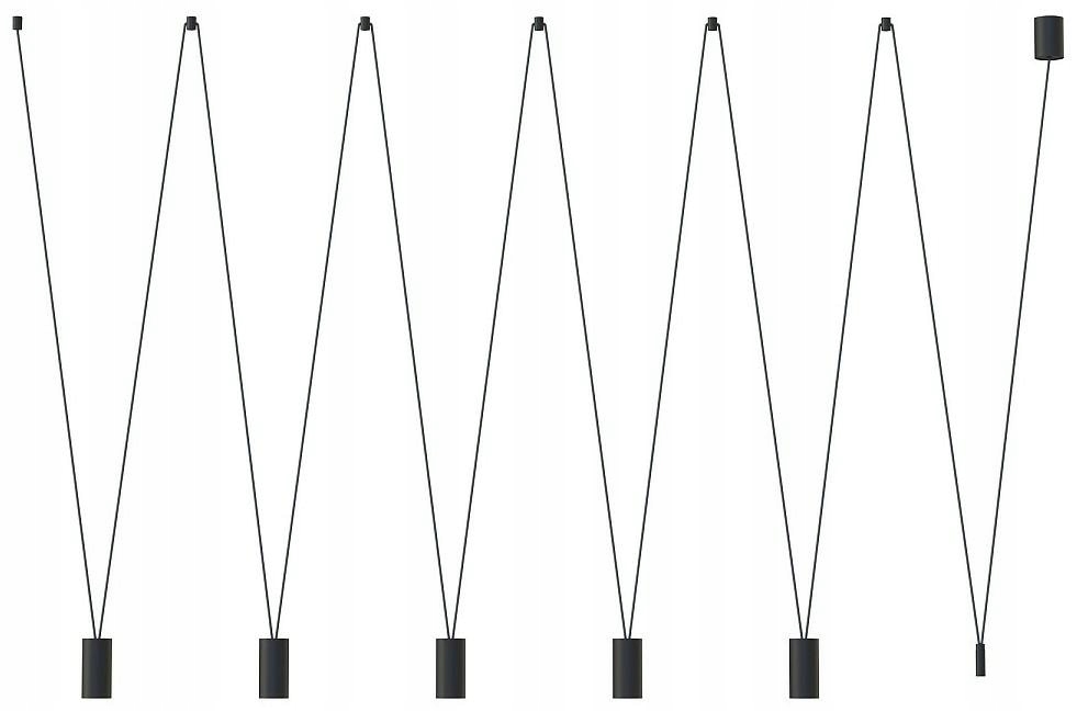 Závesná lampa More Eye čierna 5xGU10 Stropná lampa do izby do obývačky Dom