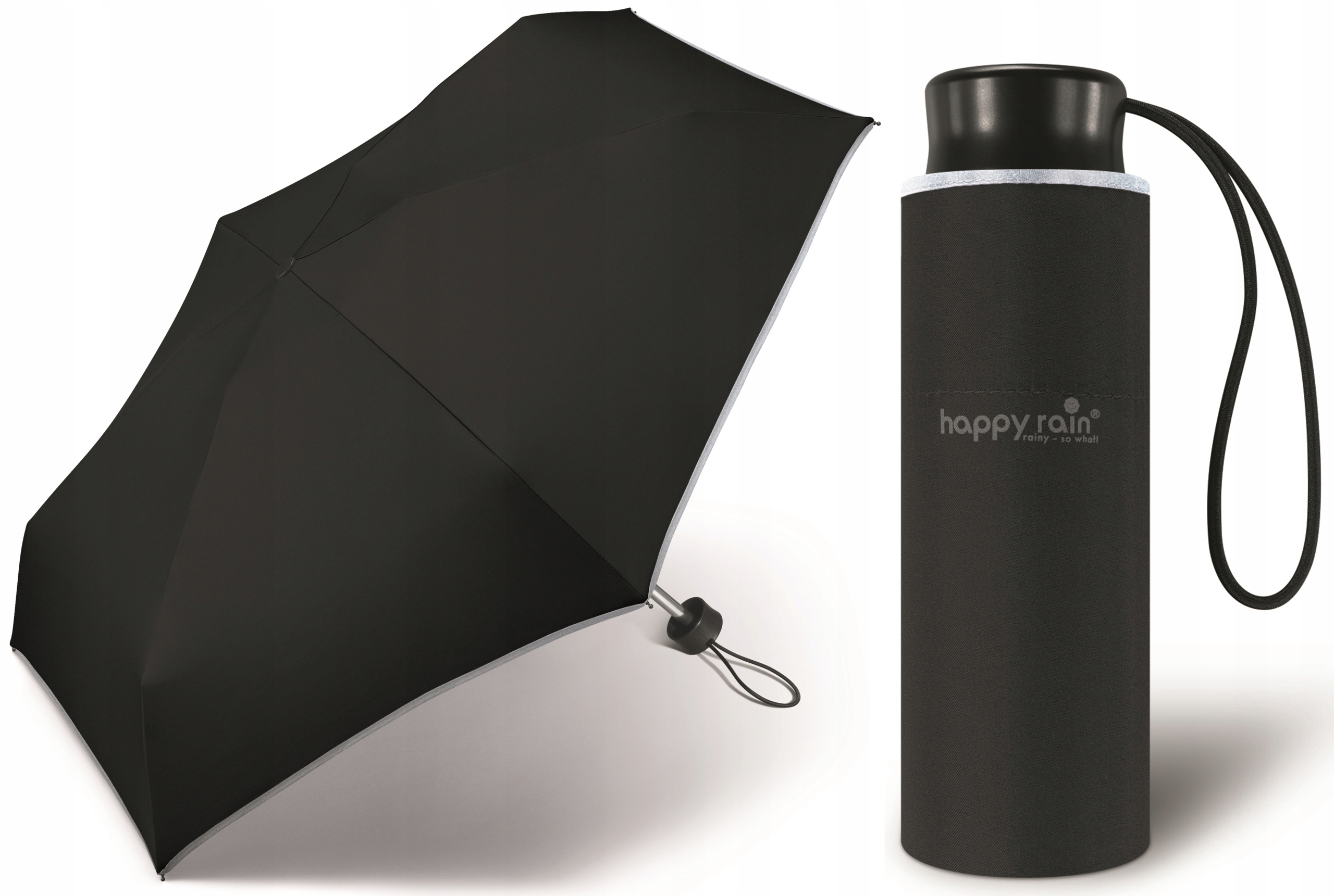 PARASOL PARASOLKA DAMSKA MĘSKA ULTRA MINI HAPPY RAIN LEKKA WIATROODPORNA
