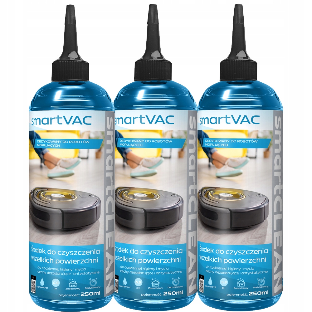 Чистящая жидкость для моющих роботов для моющих пылесосов 3x 250ml