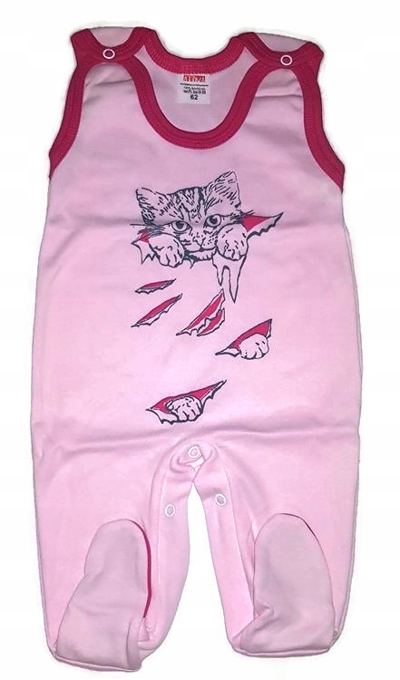 ŚPIOSZKI bawełniane! Śmieszne napisy! Rozm. 62! Rękaw bez rękawów