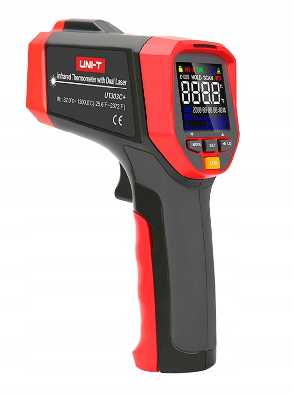 Pyrometr Uni-T UT303C+ -32 až 1300 °C Rychlý bezdotykový měřič