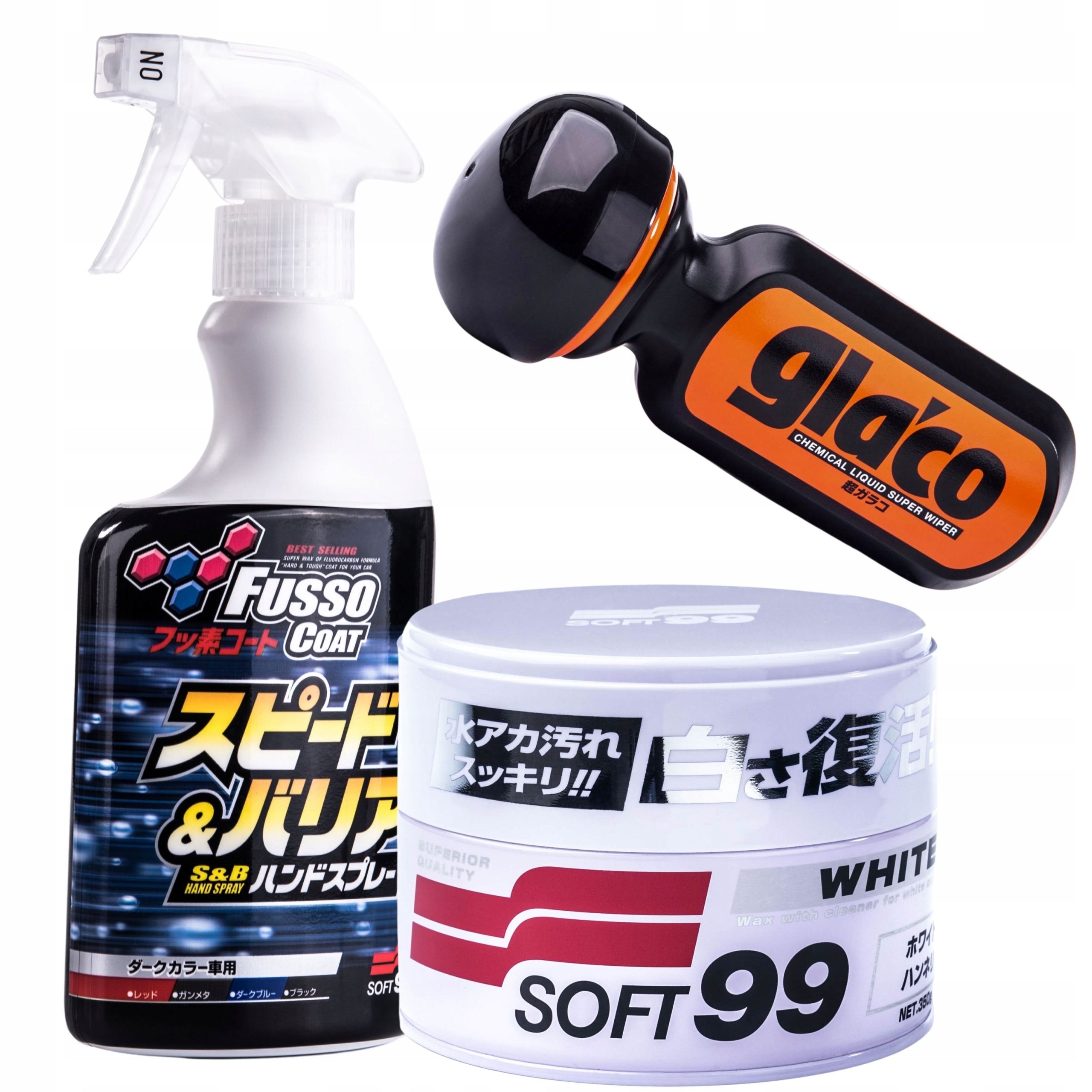 SOFT99 ZESTAW WOSK LIGHT ULTRA GLACO QD FUSSO