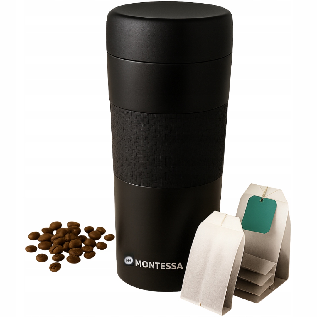 Montessa Termos Kubek Czarny 450ML.