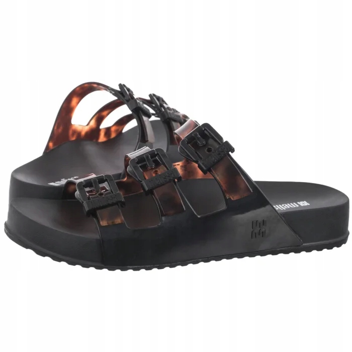 Dámské Nazouváky Cozy Stripes Melissa 35943 Black Tortoise černé
