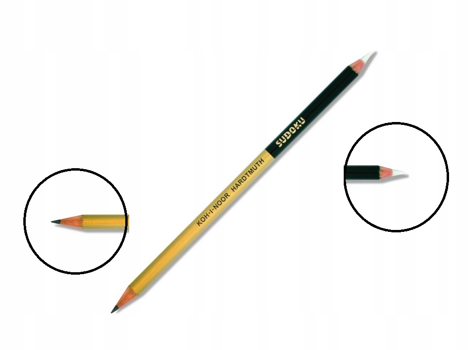 

Ołówek Sudoku garfitowo-gumkowy gumka Koh-I-Nooor