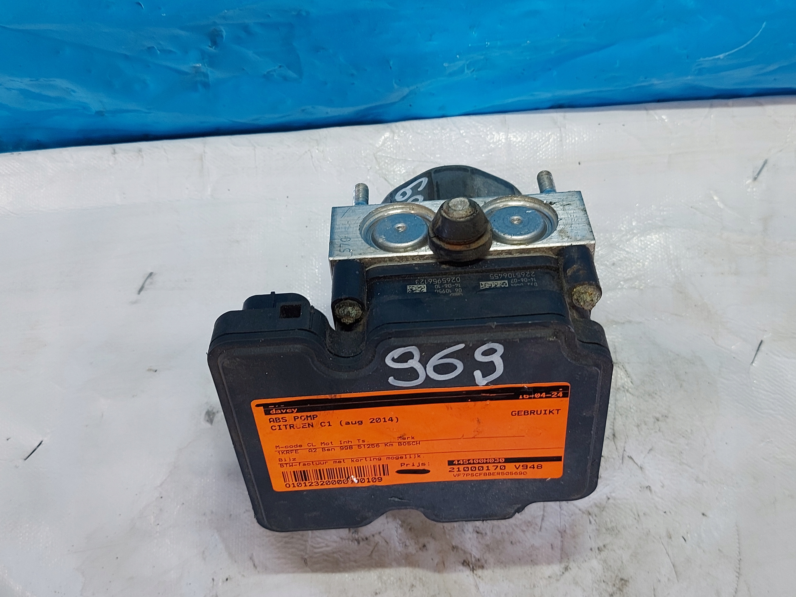 pump ABS CITROEN C1 2014R 0265956123