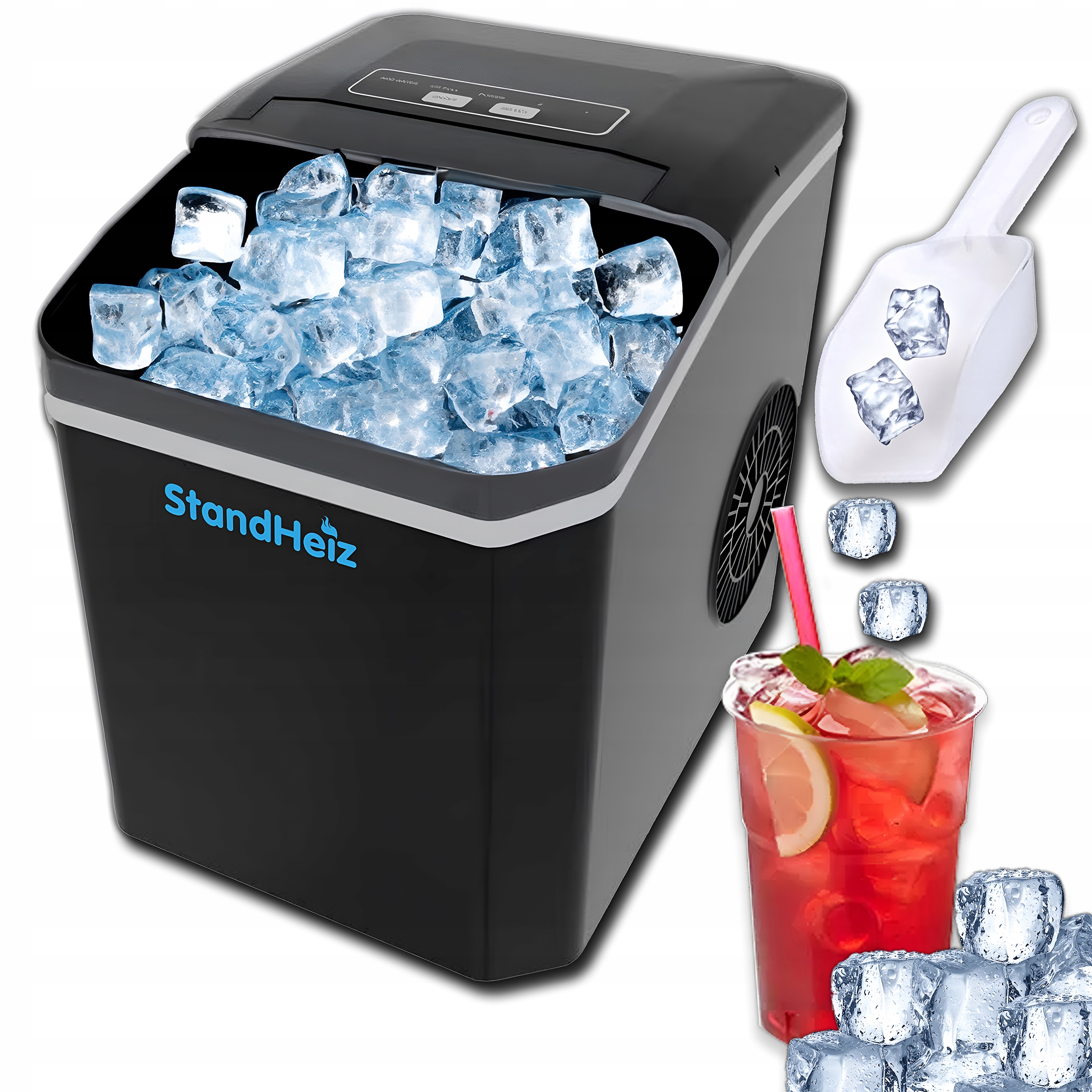 Domáca Kostka Na Výrobu Ľadu Malá Čierna Ľad 12KG 230V StandHeiz