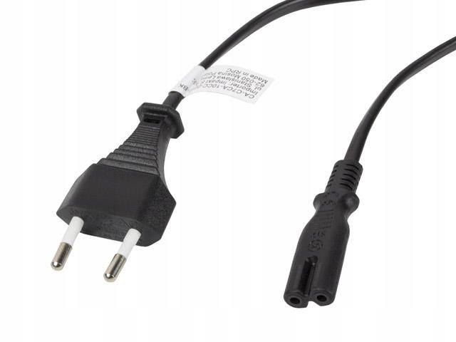 Lanberg Przewód Zasilający Do Rtv Audio Video Iec C7 1 8M Czarny