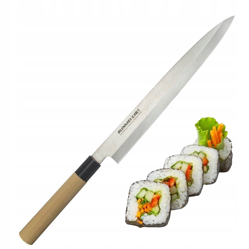 Bunmei Japonský ostrý kuchynský nôž Yanagi Sashimi na sushi Filetovanie 27 cm
