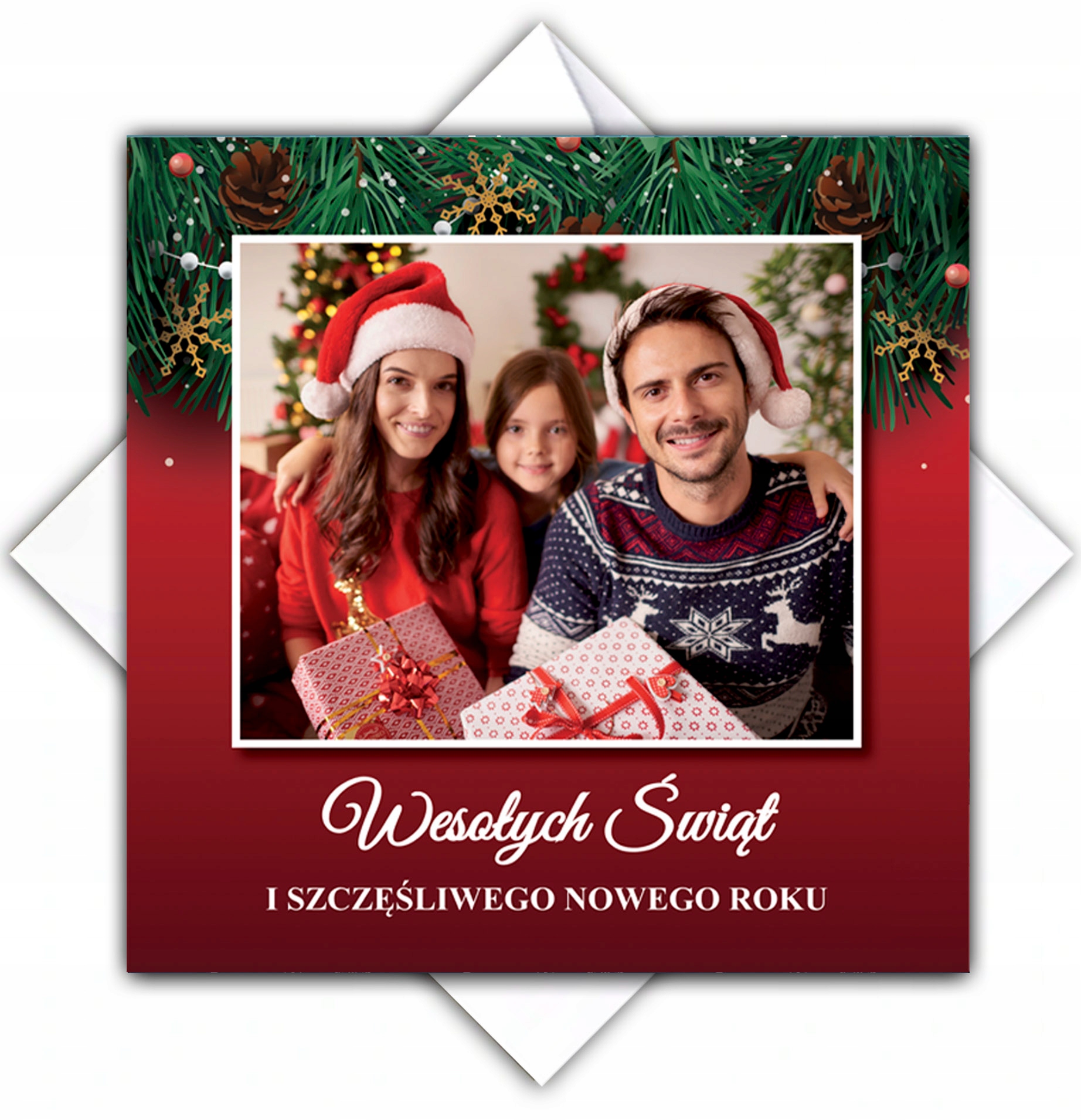 

Foto Kartki Świąteczne z Twoim zdjęciem koperta