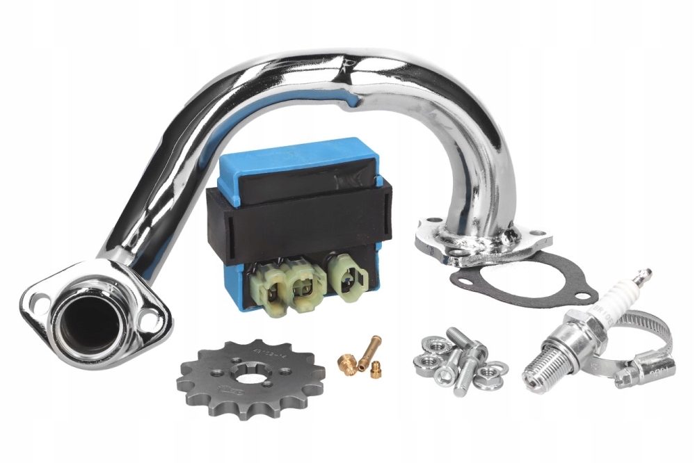 Odblokovací set 101 Octane Premium, chrómovaný kolektor, Aprilia Derbi