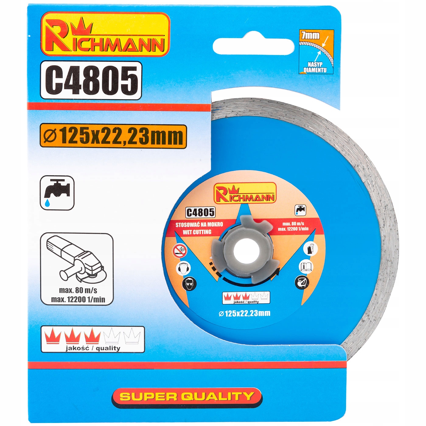 TARCZA DIAMENTOWA 125MM PEŁNA RICHMANN C4805