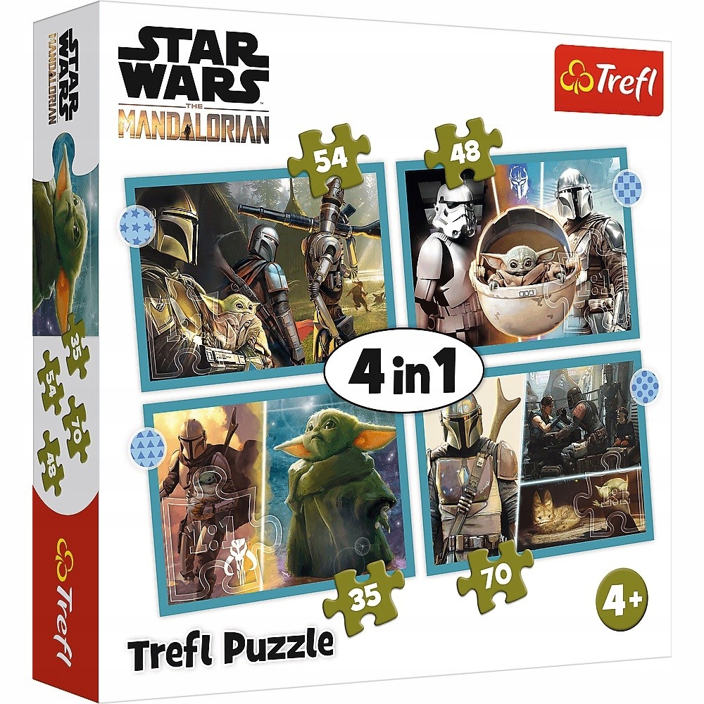 

Puzzle 4 W 1 Star Wars Mandalorian 4 układanki