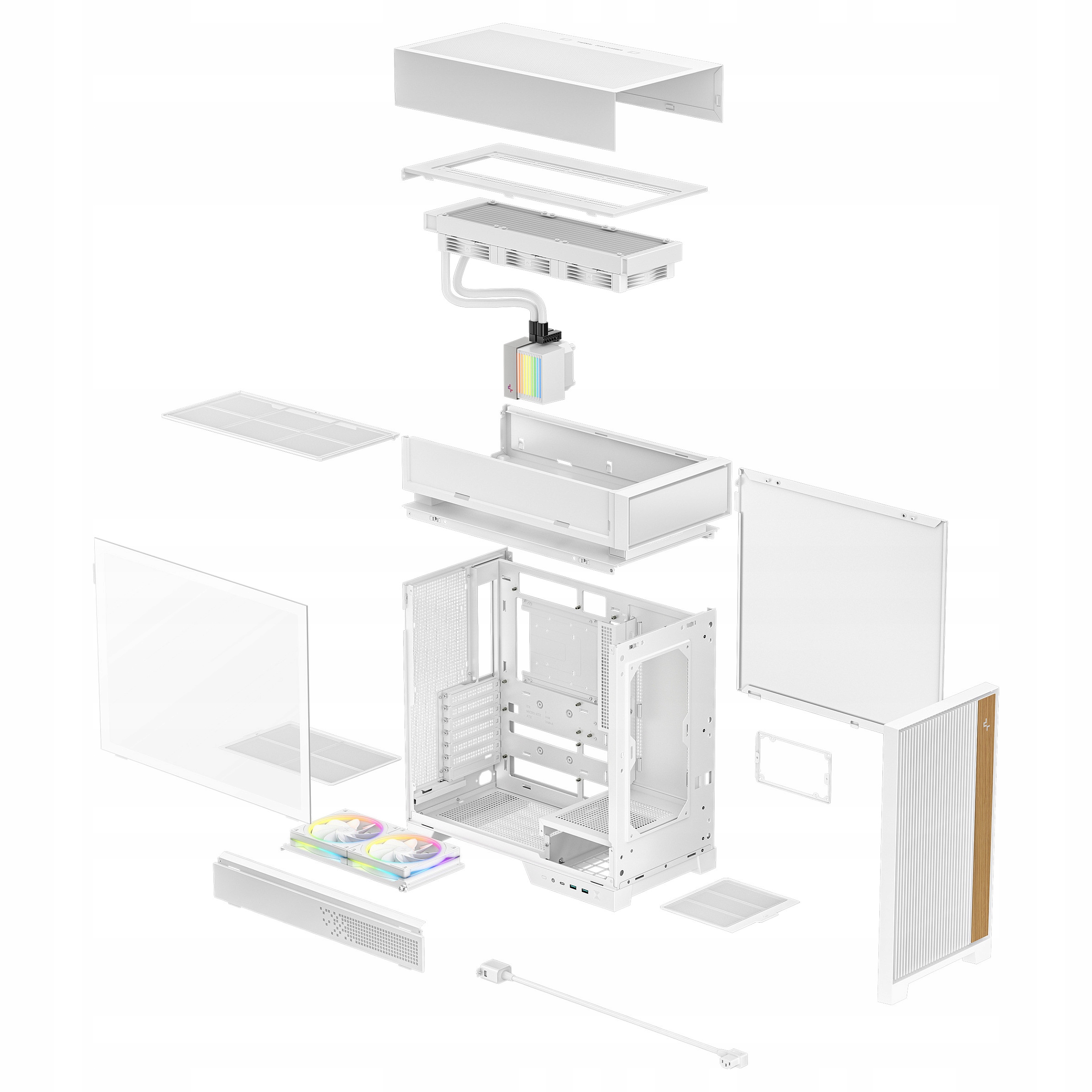 DeepCool CL6600 Wh obudowa Midi-Tower Atx 360 Aio biała