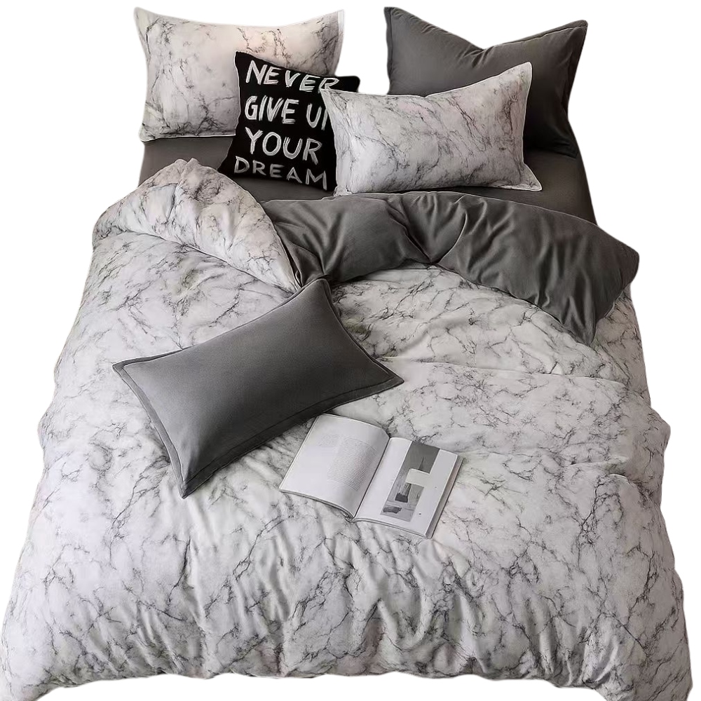 Komplet pościeli 200x220 komplet dwustronna marmurek glamour