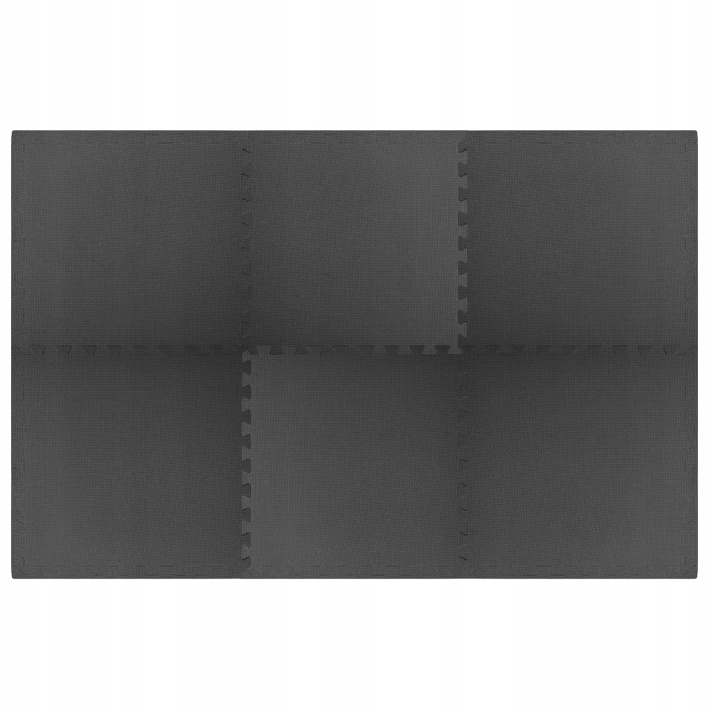 Měkké Puzzle pro cvičení z pěny 60x60x1 cm, černé, protiskluzové