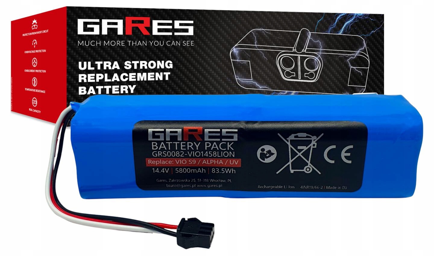 Akumulátor Gares pro Roidmi Eve Plus 14,4 V 5,8 Ah