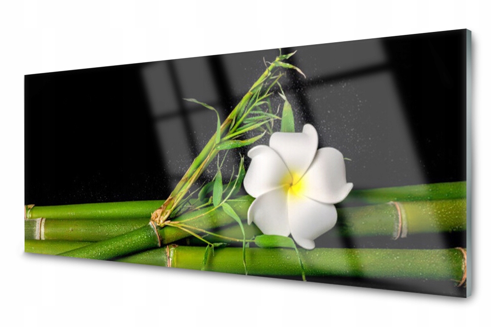 

Panel szklany do kuchni Bambus Kwiat 125x50