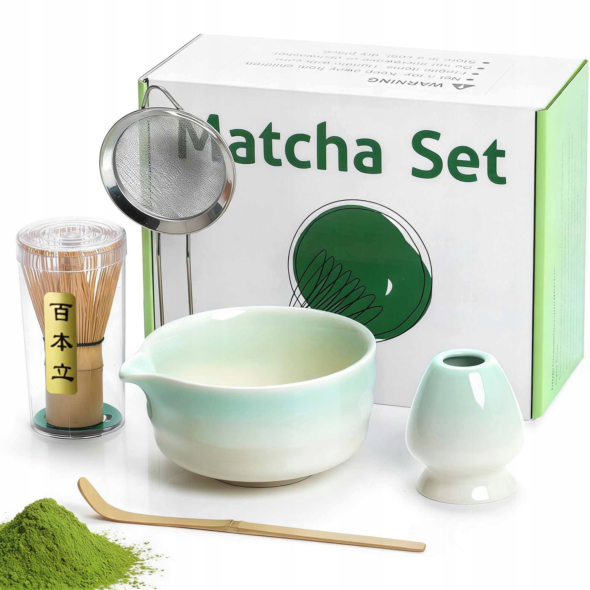 Matcha Sada Na Čaj S Bambusovou Metlou A Bambusovou Metlou 5 Ks
