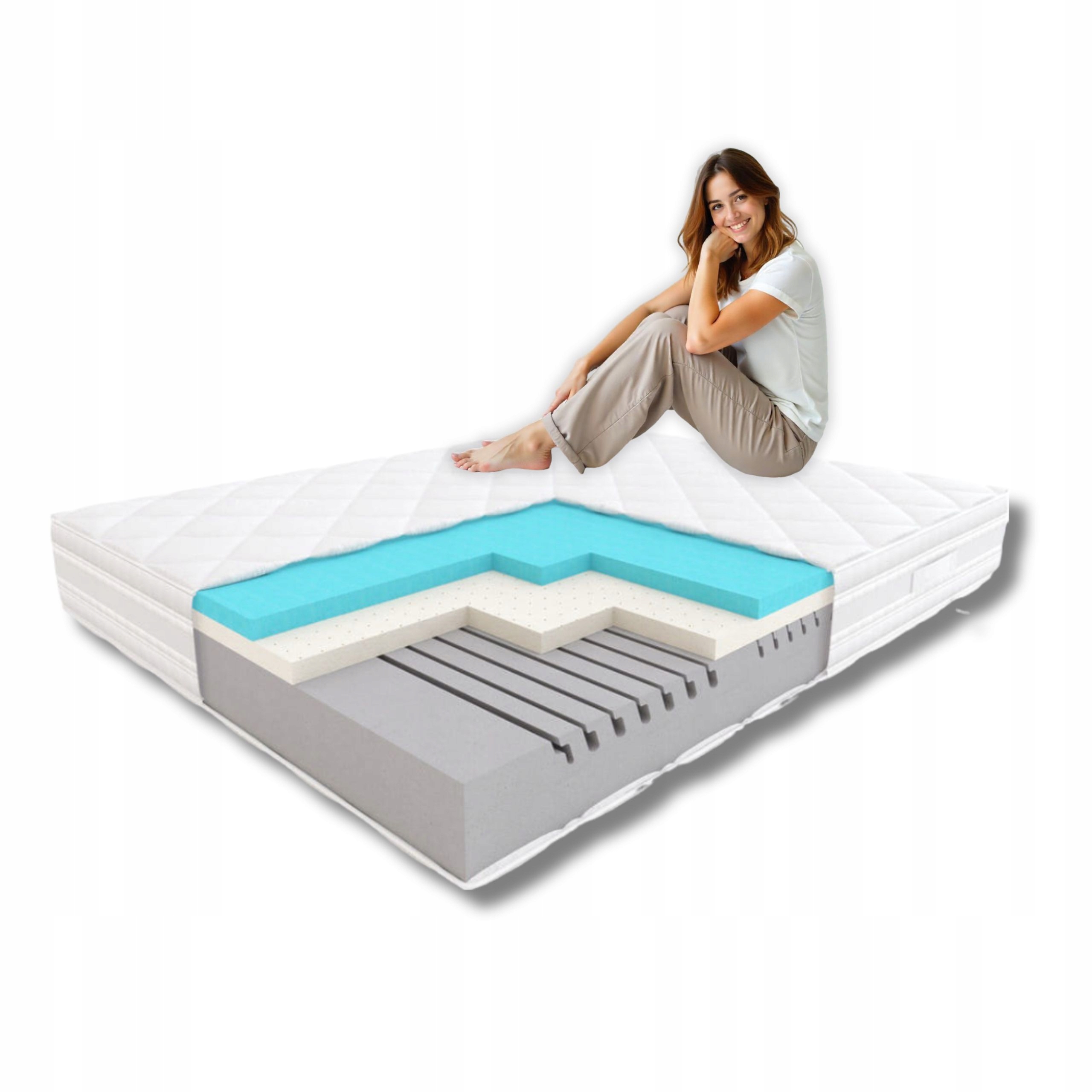 Materac 100x200 piankowy Hilding Boogie Tencel New twardy