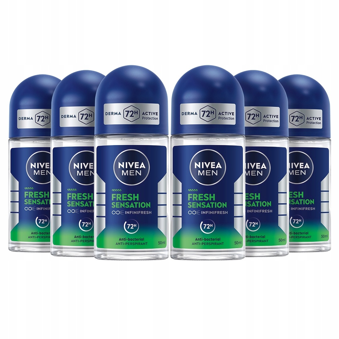 Nivea Men Fresh Sensation Pánský antiperspirant kulička 50 ml x6