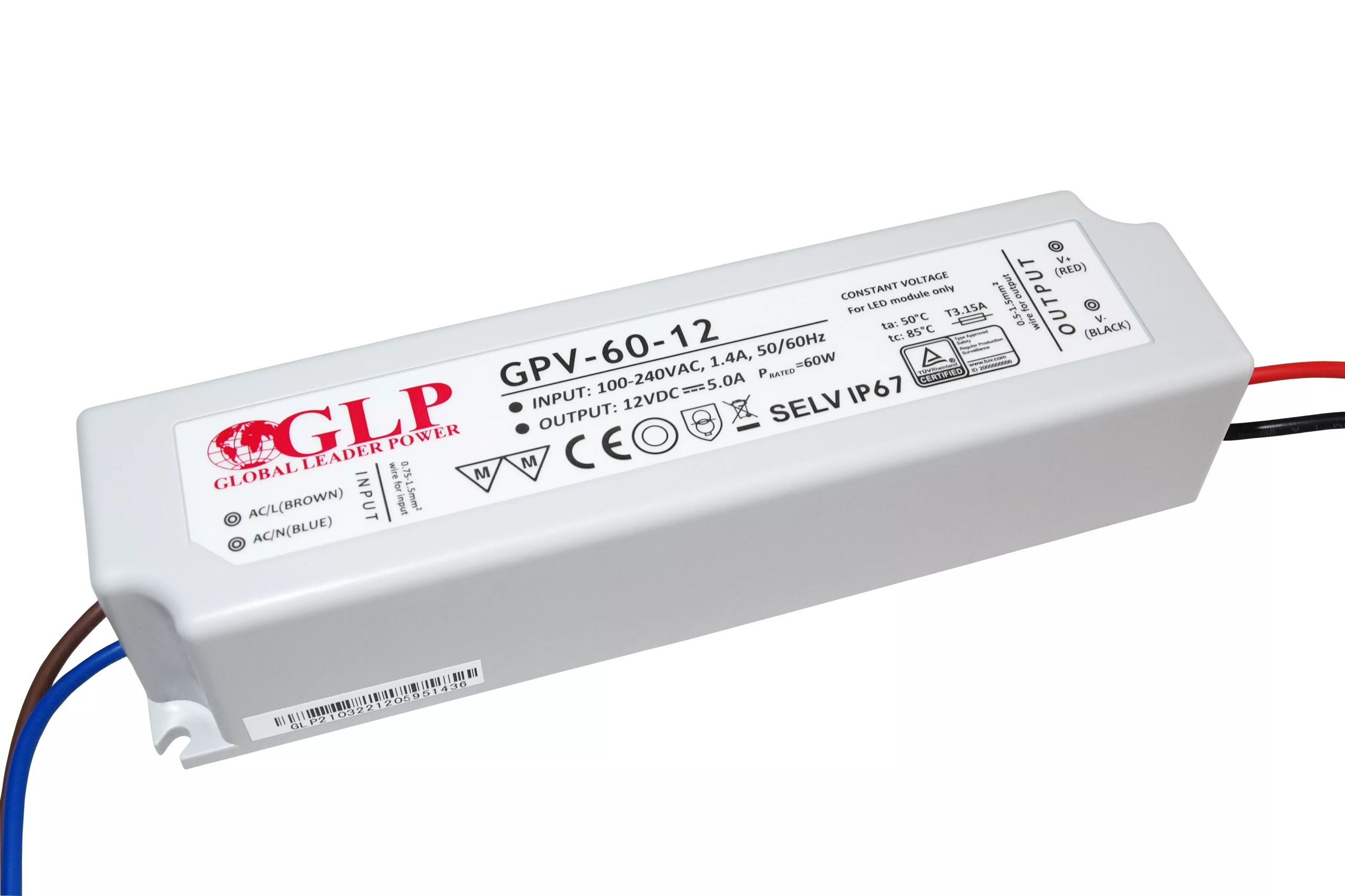 Zasilacz do LED GLP GPV-60-12 Marka GLP