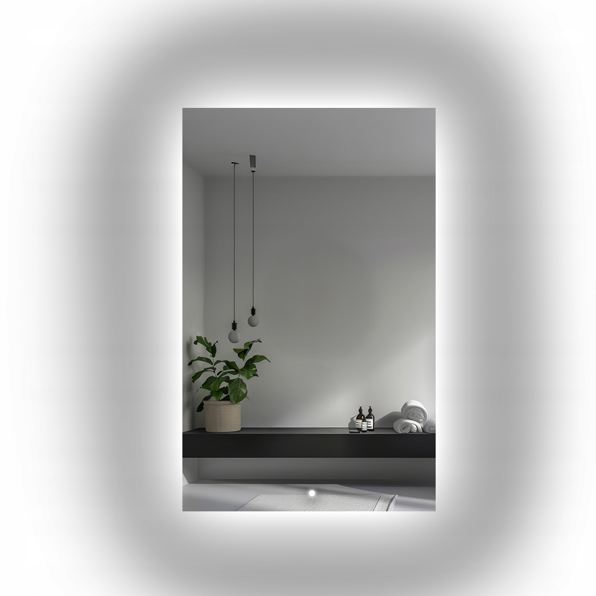 Obdélníkové Zrcadlo s podsvícením Agis Led 60x150cm