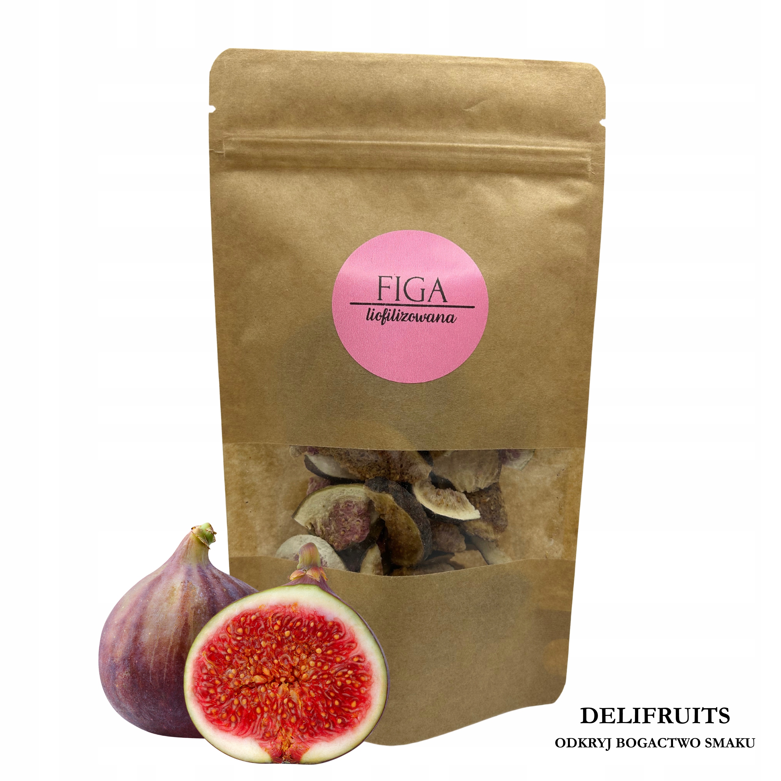 Lyofilizovaný Fík 500 G Plátky Zdravé Lyofilizované Ovoce Delifruits