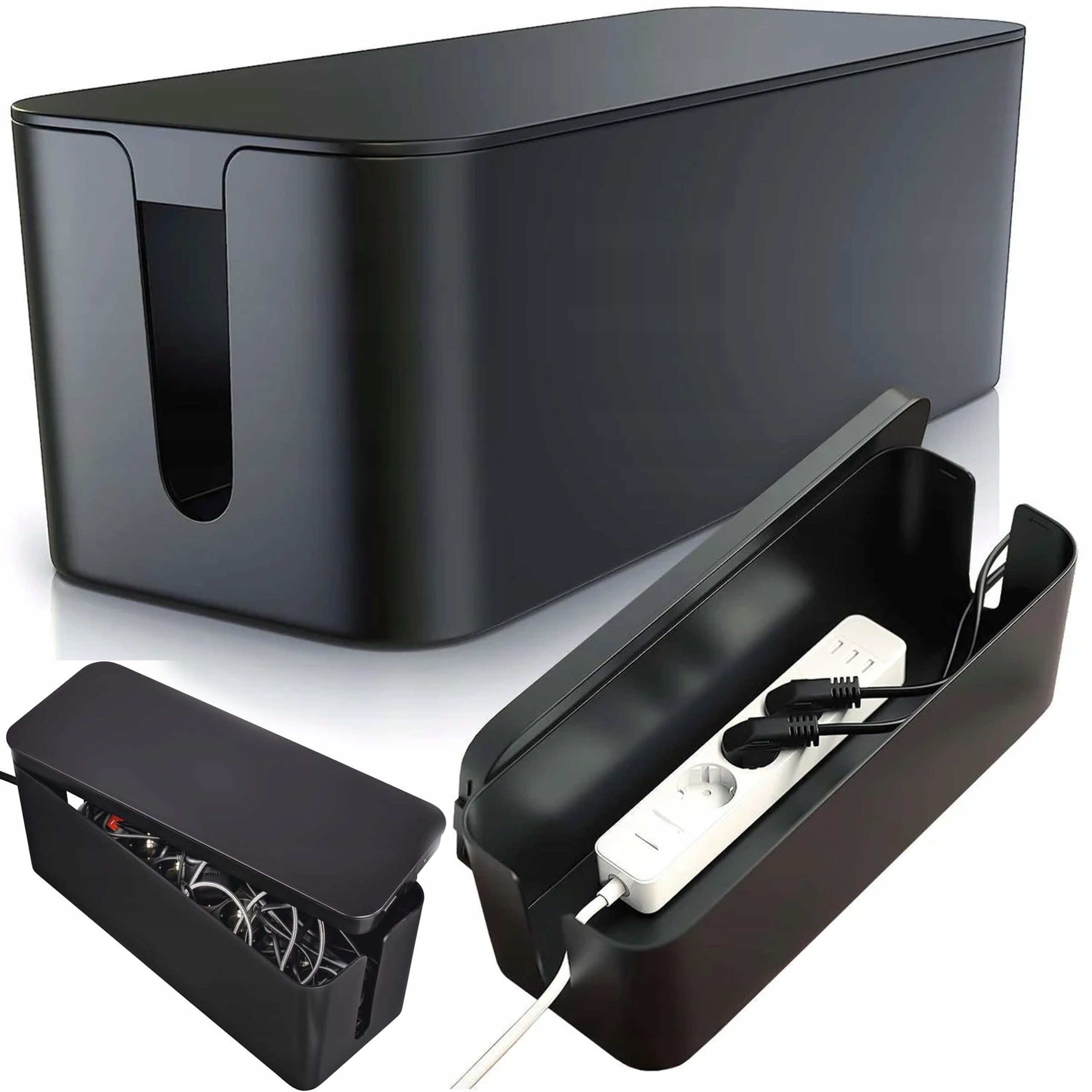 Organizer na kable Kopier czarny 40 cm