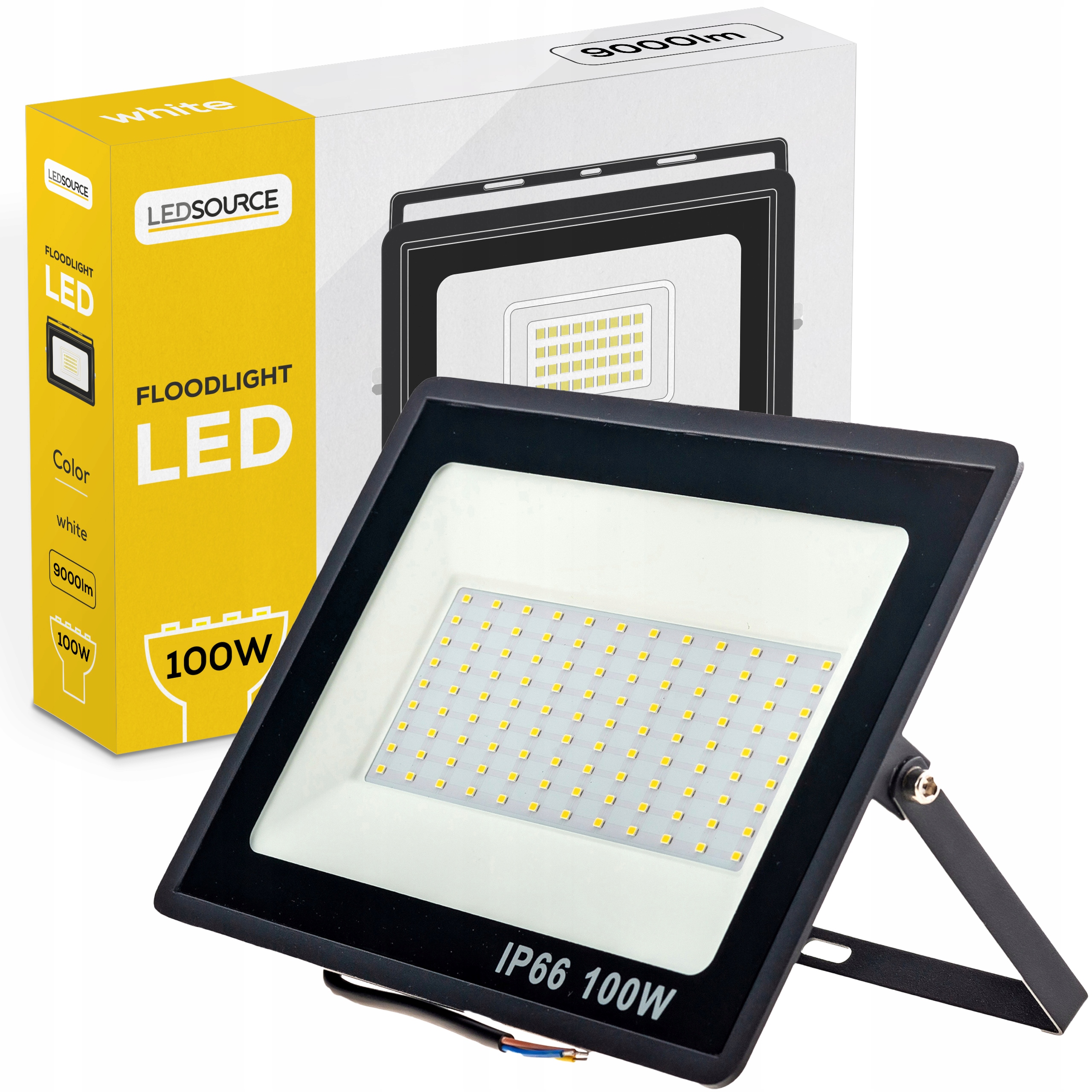 Halogen Lampa NAŚWIETLACZ LED 100W 9000lm SLIM