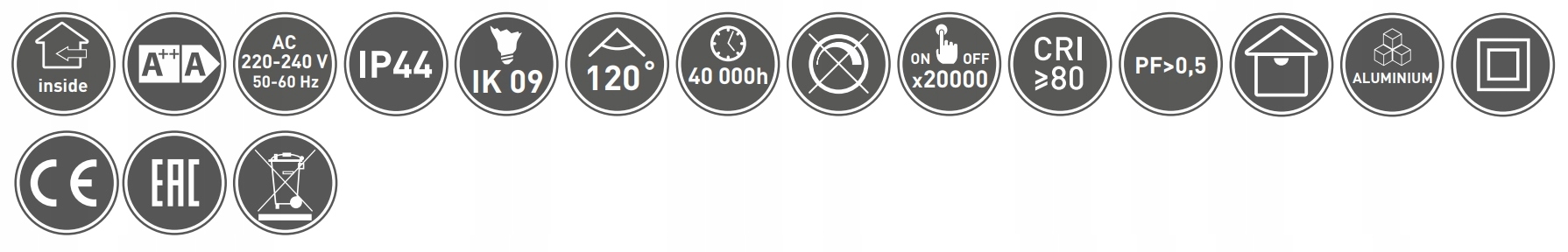 Oprawa LED ORIS PLUS downlight IP44 200lm 3000K EAN (GTIN) 5902801267352