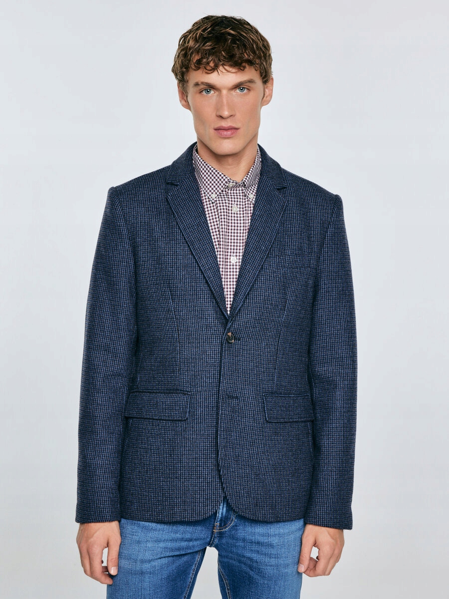 Big Star Sako s příměsí vlny, modré, Ares 403 XL