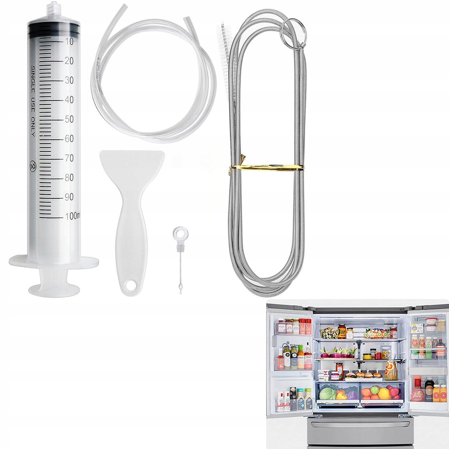 Levně Sada Na Čištění Ledničky, Kartáče Na Odtokové Potrubí, Elastické, 75 Ks