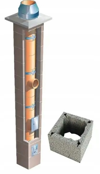 Keramický systémový komín Brata Standard S fi 180 13 m krb 36x36 cm